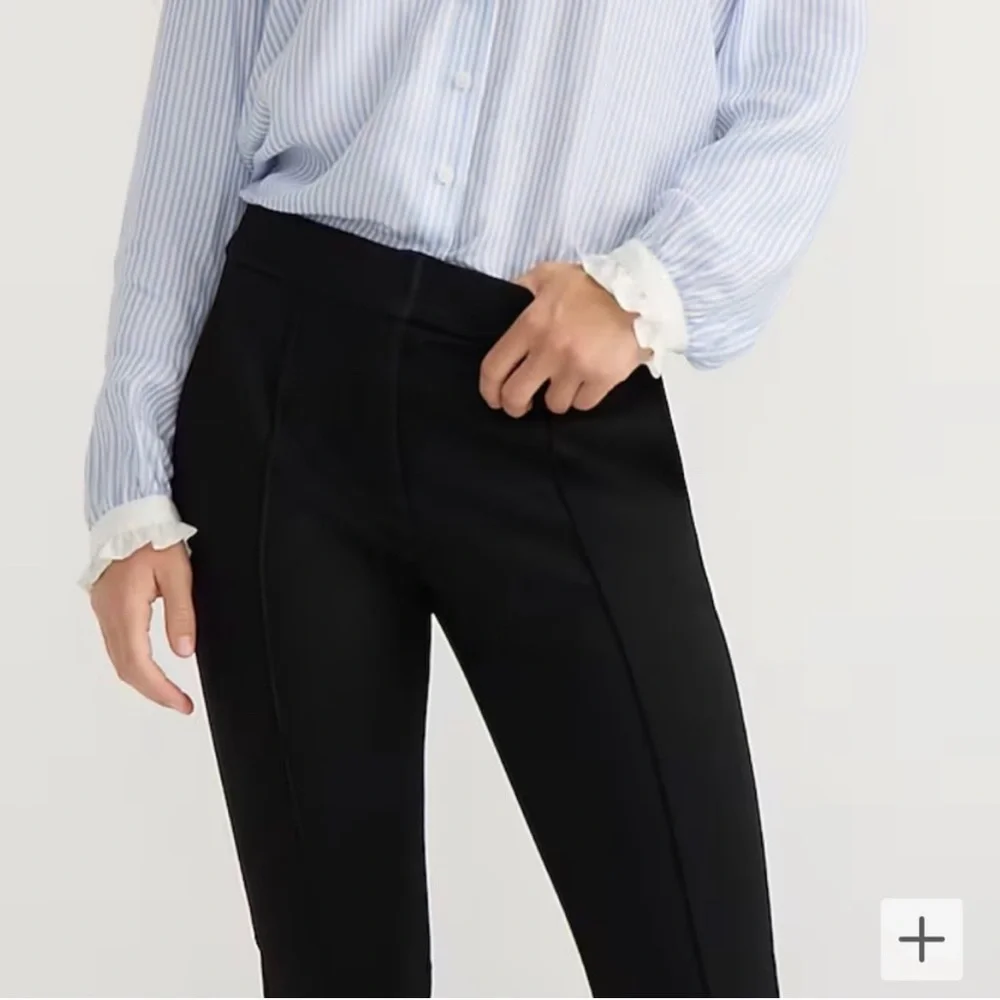 J‎ crew Skinny trouser in Italian ponte black Pants size 6 BD303 Made in Italy